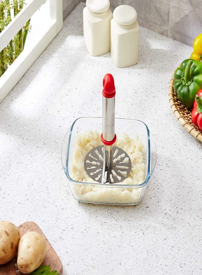 Kmils Stainless Steel Potato | Pav Bhaji Masher (Multi Colour) - Image 2